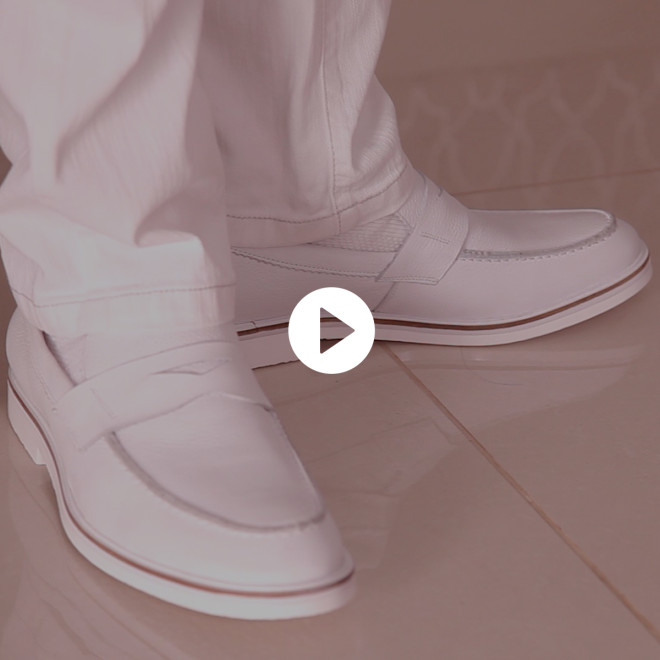 Sapato Masculino Loafer Oviedo Branco