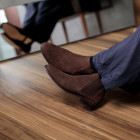 Bota Chelsea Masculina Granada Camurça Café 