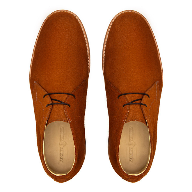 Bota Chukka Mora Camurça Ferrugem - Sola Preta