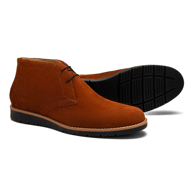 Bota Chukka Mora Camurça Ferrugem - Sola Preta