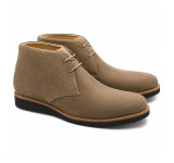 Bota Chukka Mora Camurça Oliva - Sola Preta