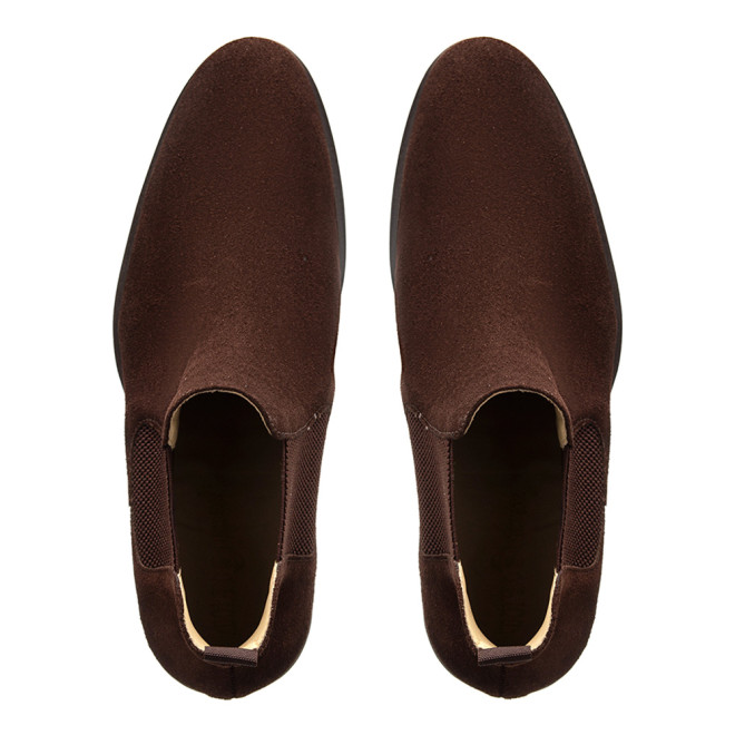 Bota Masculina Chelsea Parla Camurça Café - Sola Borracha