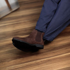 Bota Masculina Chelsea Parla Camurça Café - Sola Borracha