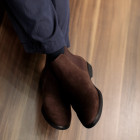 Bota Masculina Chelsea Parla Camurça Café - Sola Borracha