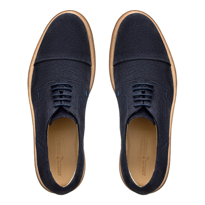 Sapato Masculino Derby Almería Camurça Marinho