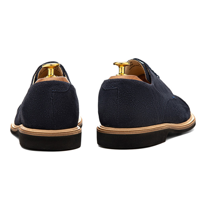 Sapato Masculino Derby Almería Camurça Marinho