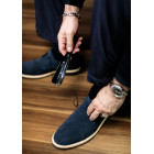 Sapato Masculino Derby Almería Camurça Marinho