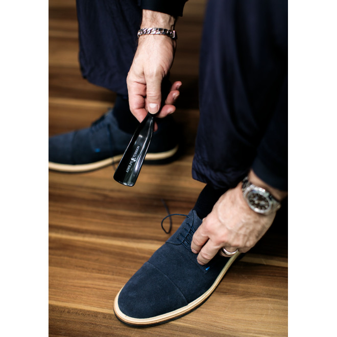 Sapato Masculino Derby Almería Camurça Marinho