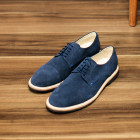 Sapato Masculino Derby Almería Camurça Marinho