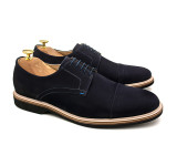 Sapato Masculino Derby Almería Camurça Marinho