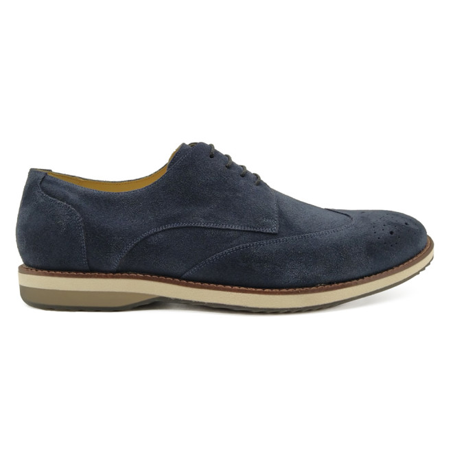 Sapato Masculino Derby Ayala Camurça Marinho
