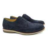 Sapato Masculino Derby Ayala Camurça Marinho