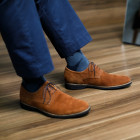 Sapato Casual Derby Duque Camurça Ferrugem