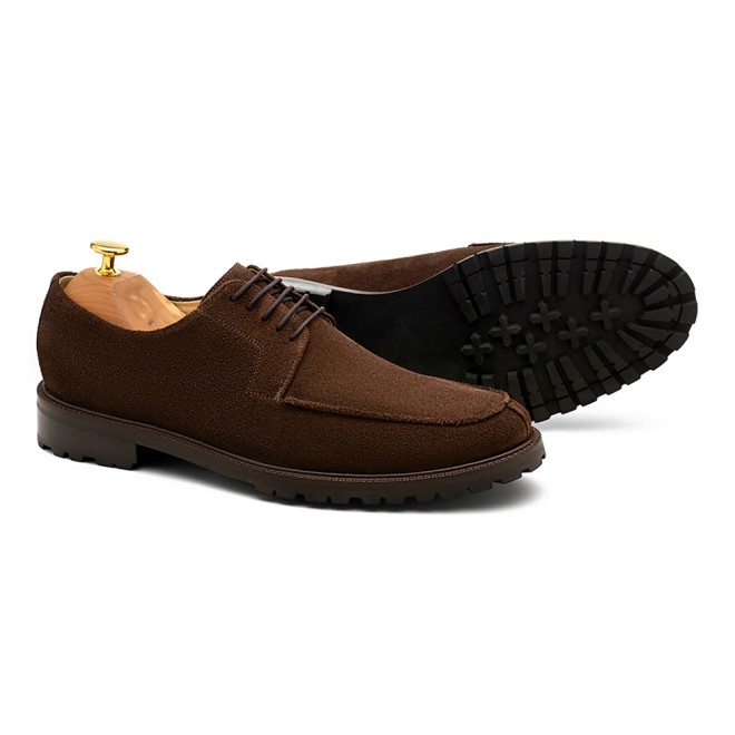 Sapato Casual Derby Tarancon Camurça Café