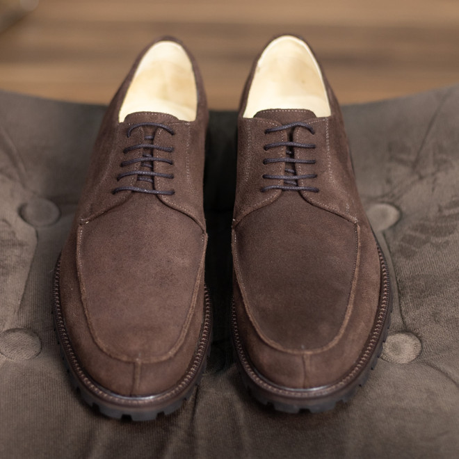 Sapato Casual Derby Tarancon Camurça Café