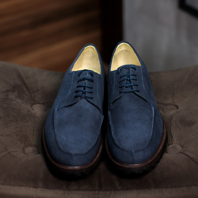 Sapato Casual Derby Tarancon Camurça Marinho