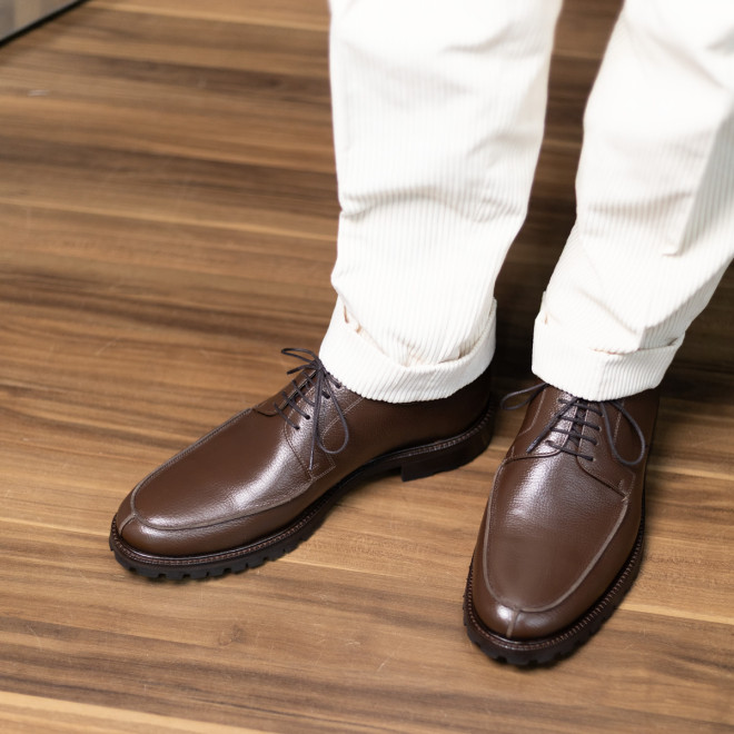 Sapato Casual Derby Tarancon Floater Café