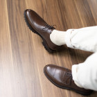 Sapato Casual Derby Tarancon Floater Café