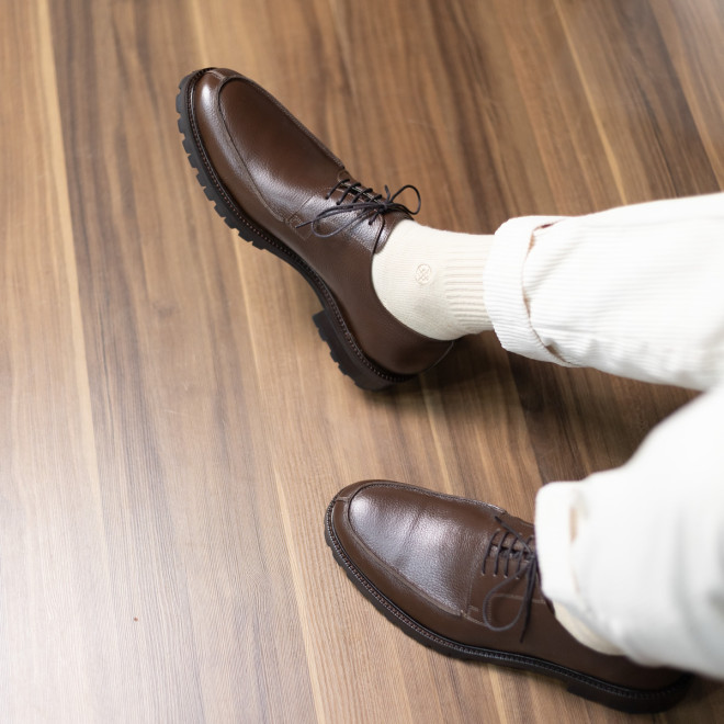 Sapato Casual Derby Tarancon Floater Café