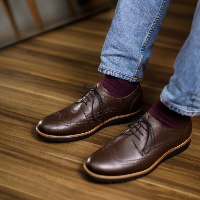 Sapato Casual Derby Teruel Café