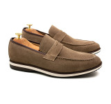 Sapato Casual Loafer Turre Camurça Oliva