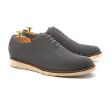 Sapato Casual Oxford Avila Camurça Cinza