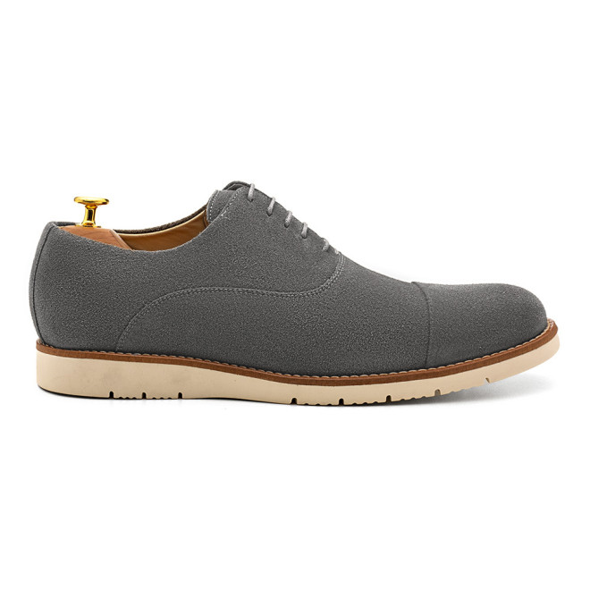 Sapato Casual Oxford Avila Camurça Cinza