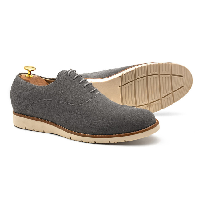 Sapato Casual Oxford Avila Camurça Cinza