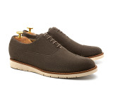 Sapato Casual Oxford Avila Camurça Cinza