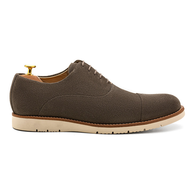 Sapato Casual Oxford Avila Camurça Cinza