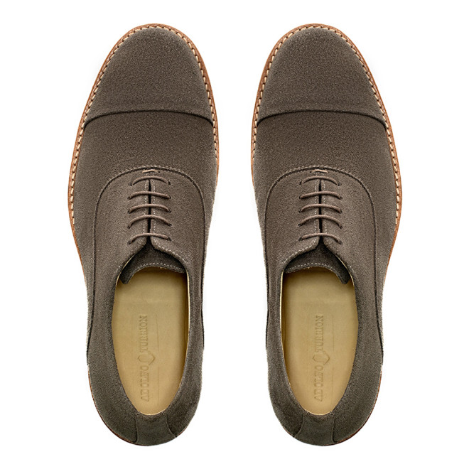 Sapato Casual Oxford Avila Camurça Cinza