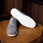 Sapato Casual Oxford Avila Camurça Cinza