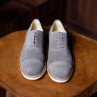 Sapato Casual Oxford Avila Camurça Cinza