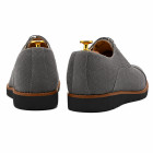 Sapato Casual Oxford Avila Camurça Cinza - Sola Preta