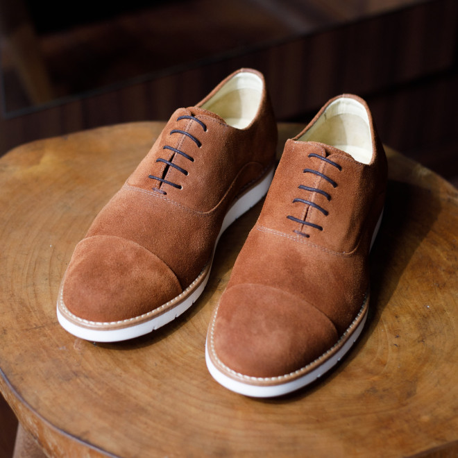 Sapato Casual Oxford Avila Camurça Ferrugem