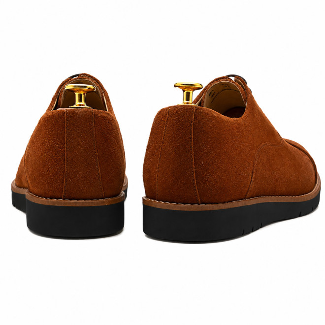Sapato Casual Oxford Avila Camurça Ferrugem - Sola Preta