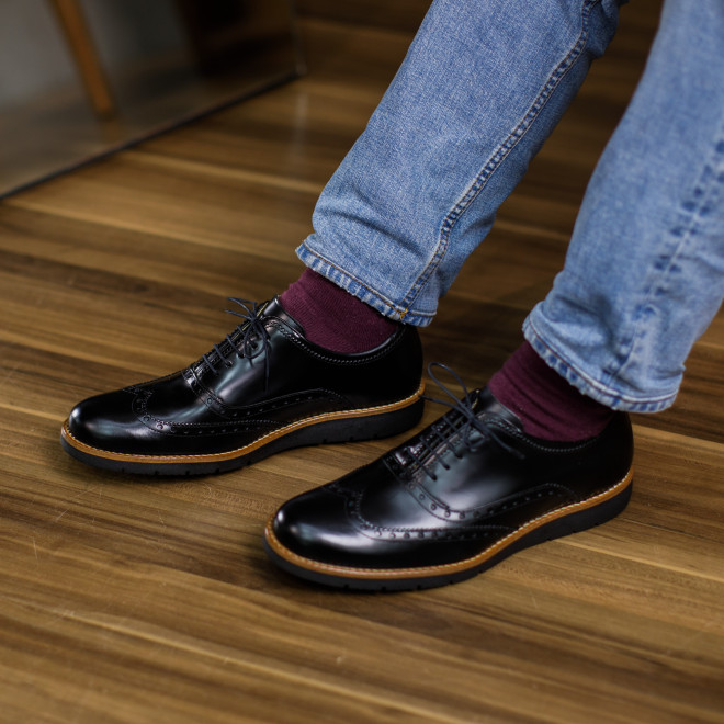 Sapato Casual Oxford Guarda Preto
