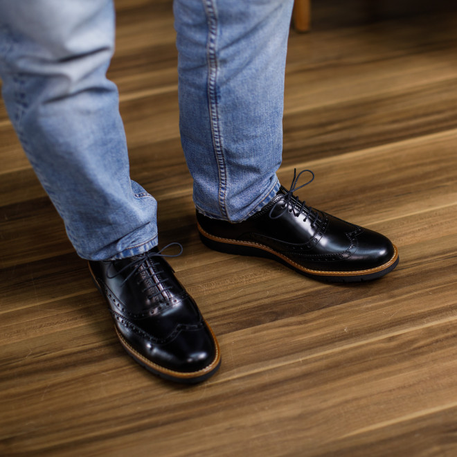 Sapato Casual Oxford Guarda Preto