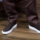 Tênis Sneaker Masculino Grisel Camurça Café