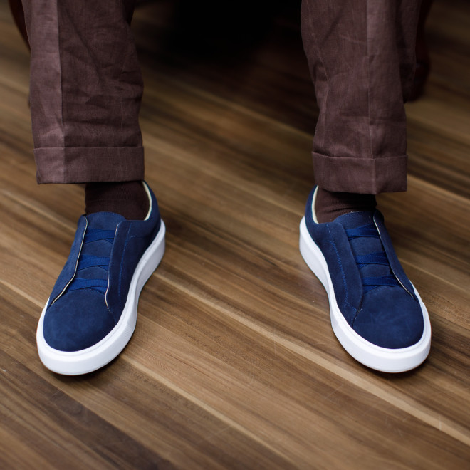 Tênis Sneaker Masculino Grisel Camurça Marinho