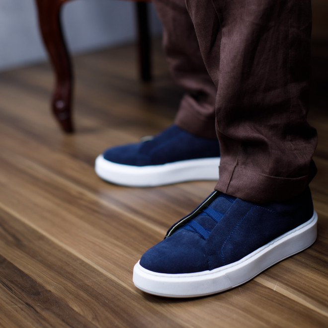 Tênis Sneaker Masculino Grisel Camurça Marinho