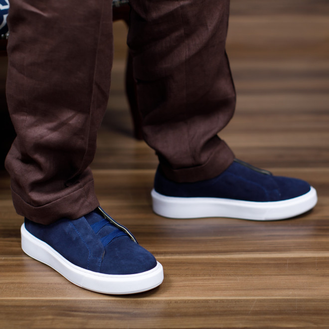 Tênis Sneaker Masculino Grisel Camurça Marinho