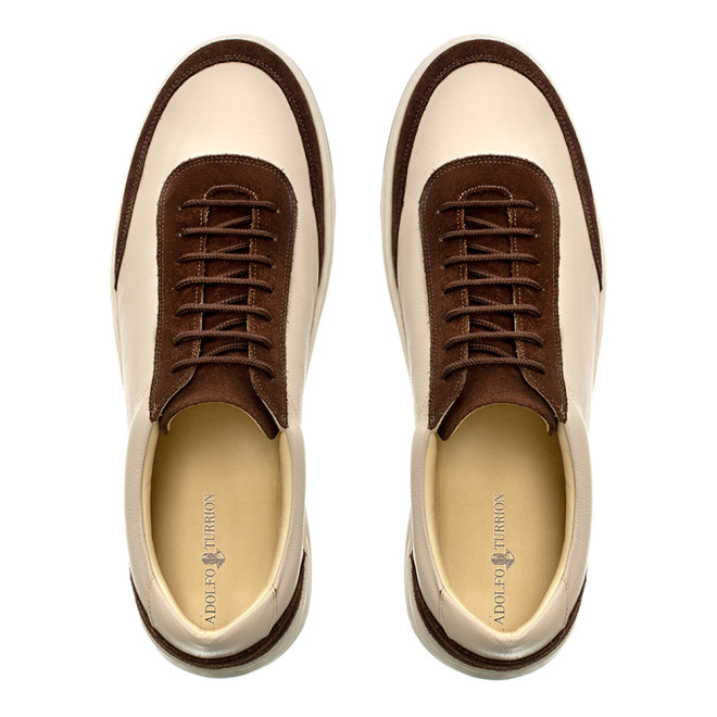 Tênis Sneaker Masculino Rubio Gelo/café