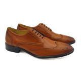 Sapato Social Derby Brogue Barceo Caramelo (english Tan)
