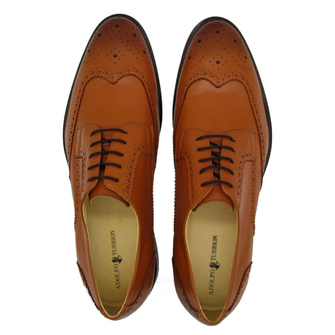 Sapato Social Derby Brogue Barceo Caramelo (english Tan)