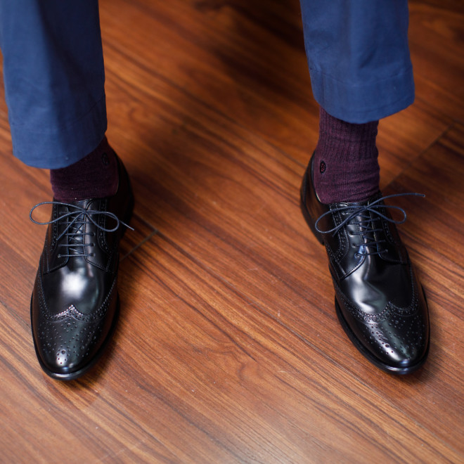 Sapato Social Derby Brogue Barceo Preto