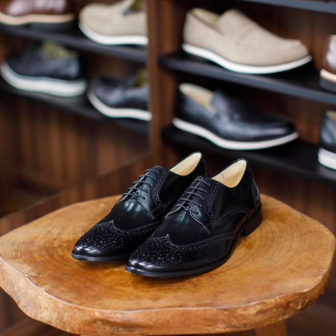 Sapato Social Derby Brogue Barceo Preto