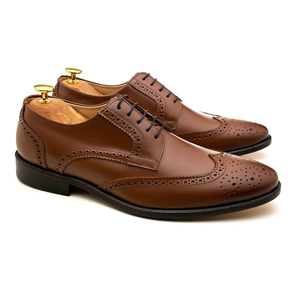 SAPATO SOCIAL DERBY BROGUE BARCEO WHISKY | Adolfo Turrion