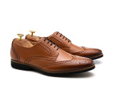 Sapato Masculino Derby Brogue Guaro Caramelo (english Tan)