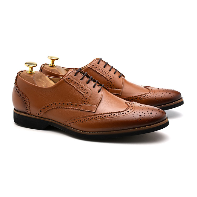 Sapato Masculino Derby Brogue Guaro Caramelo (english Tan)